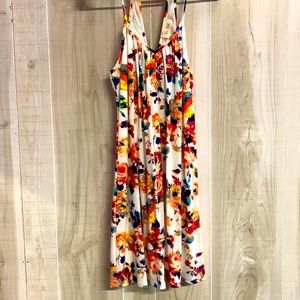 Fully lined flower detail racer sundress NWT size S